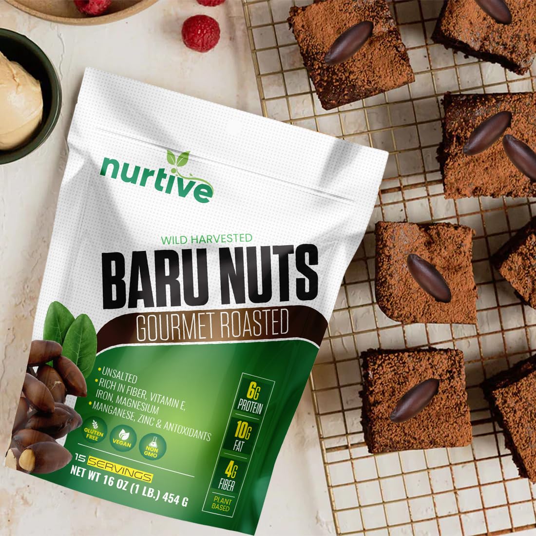Wild-Harvested Roasted Baru Nuts from Brazil