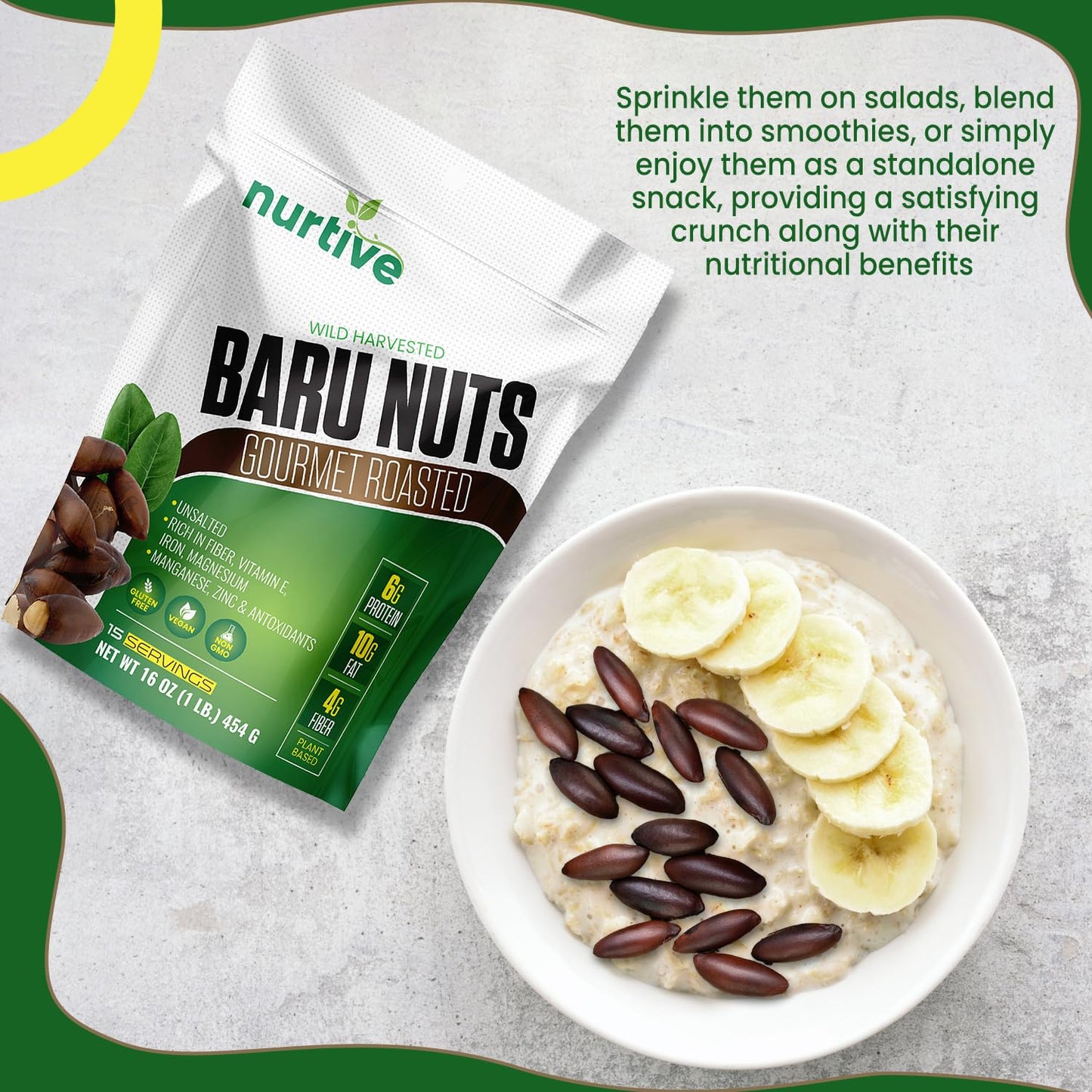 Wild-Harvested Roasted Baru Nuts from Brazil