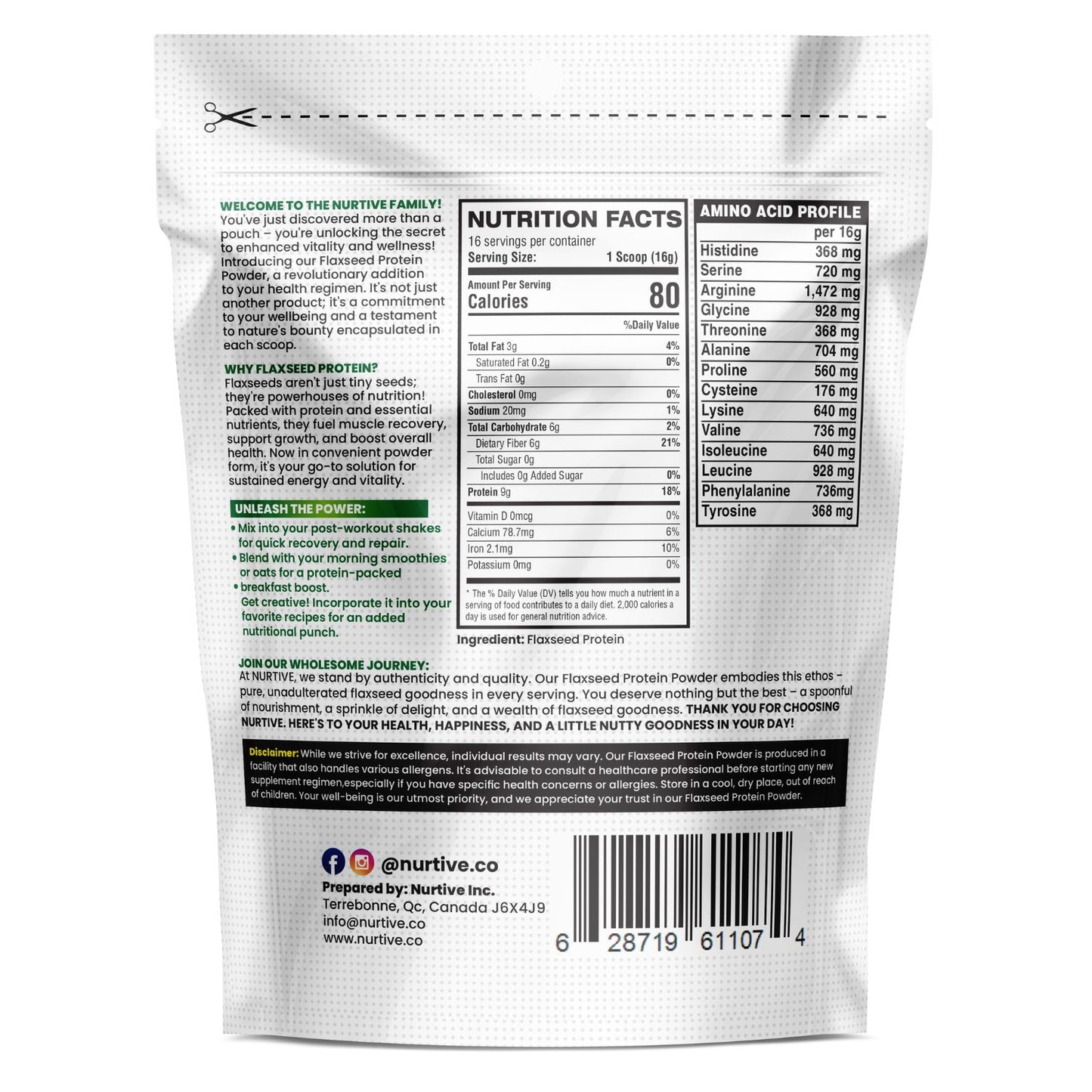 Flaxseed Protein Powder - Pure Plant-Based Power