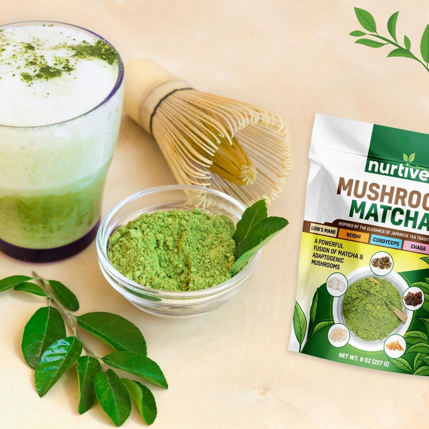 Mushroom Matcha Powder
