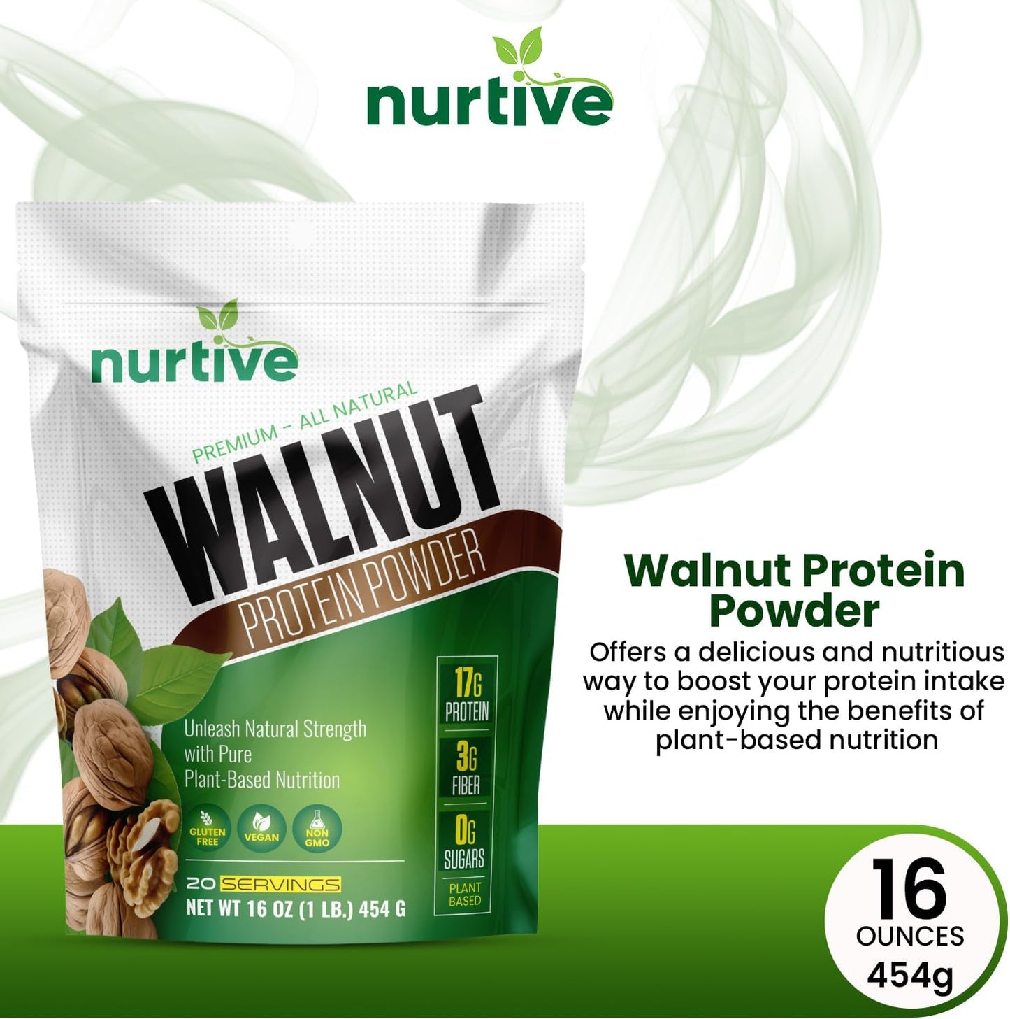 Walnut Protein Powder 16 oz