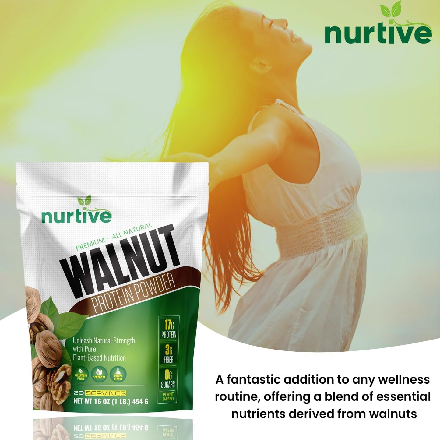 Walnut Protein Powder 16 oz