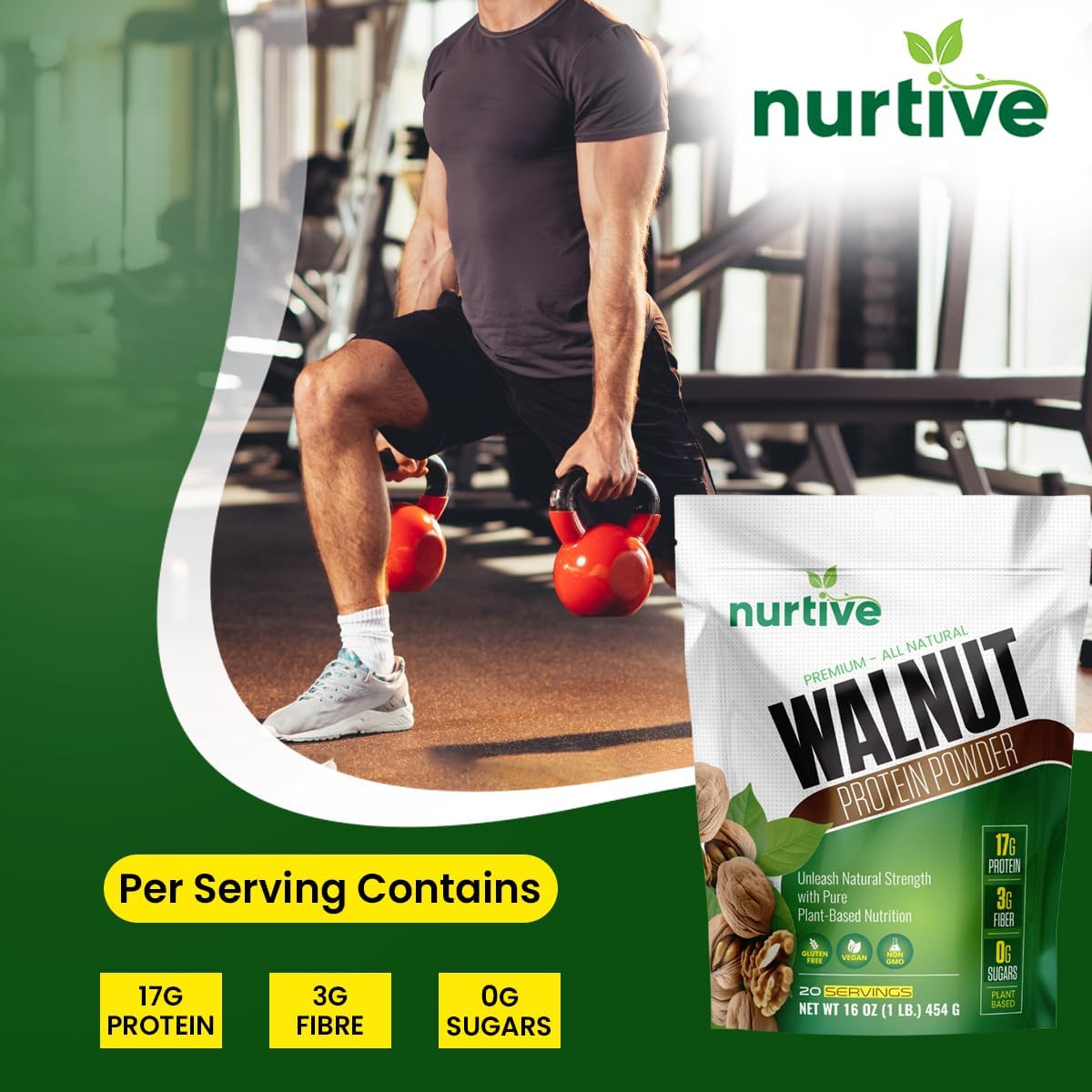 Walnut Protein Powder 16 oz
